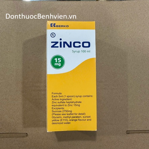 Dung dịch uống Thuốc Zinco 15mg/5ml