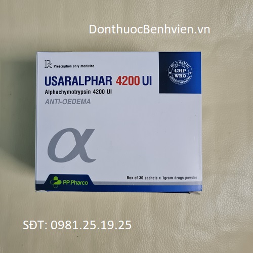 Gói uống Chống phù nề Usaralphar 4200UI