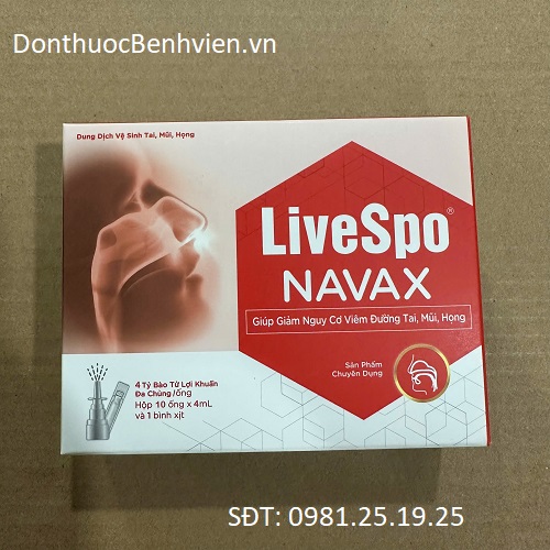 Livespo Navax 4ml - Dung dịch vệ sinh Tai Mũi Họng 