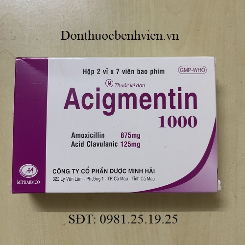 Thuốc Acigmentin 1000 