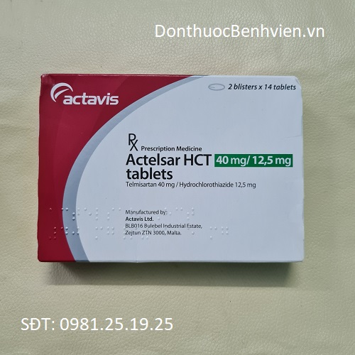 Thuốc Actelsar HCT 40mg/12.5mg Tablets