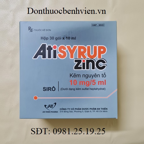 Thuốc Atisyrup zinc 10mg/5ml