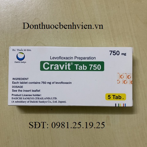Thuốc Cravit tab 750 mg