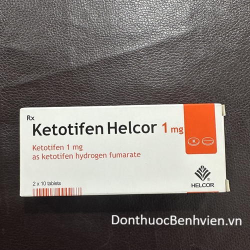 Thuốc Ketotifen Helcor 1mg