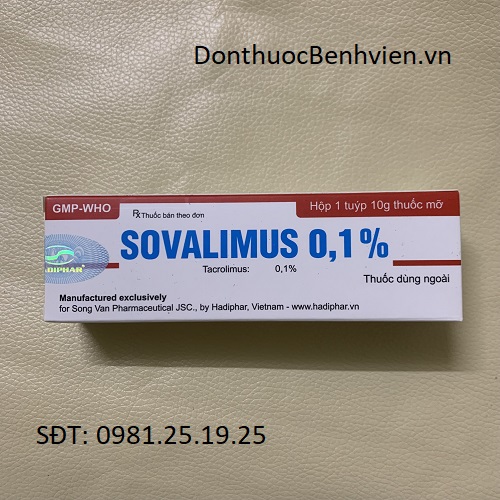 Thuốc Mỡ dùng ngoài Sovalimus 0.1%