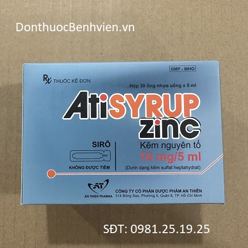 Thuốc Siro uống Atisyrup Zinc 5ml