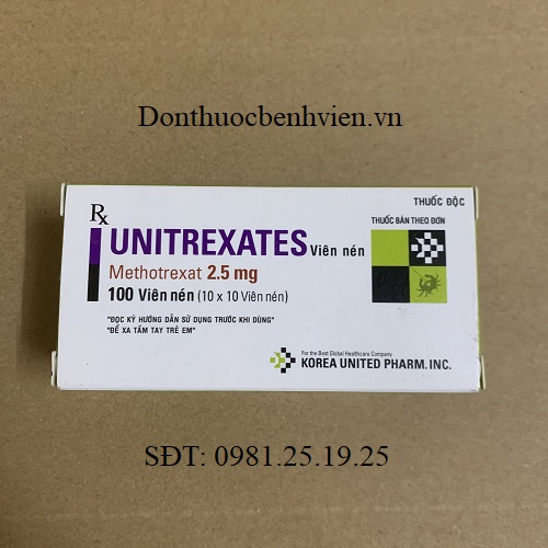 Thuốc Unitrexates 2.5mg