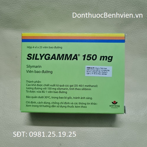 Viên bao đường Thuốc Silygamma 150mg