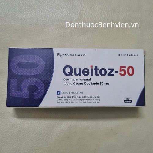 Viên nén Thuốc Queitoz 50mg Davipharm