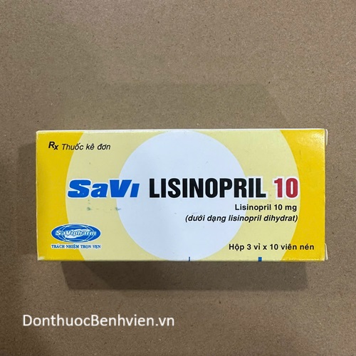 Viên nén Thuốc Savi Lisinopril 10mg