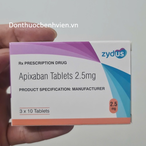 Viên nén bao phim Apixaban Tablets 2.5mg Zydus