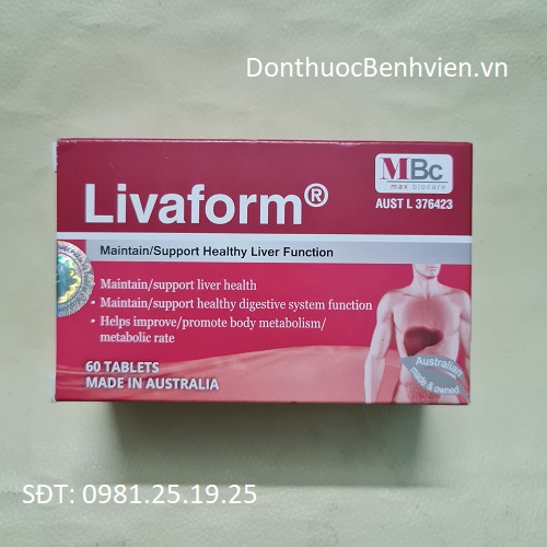 Viên nén bao phim Bổ gan Livaform