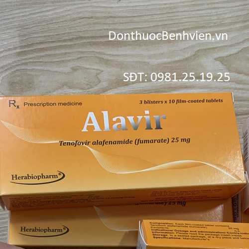 Viên nén bao phim Thuốc Alavir 25mg