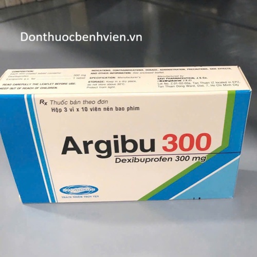 Viên nén bao phim Thuốc Argibu 300mg