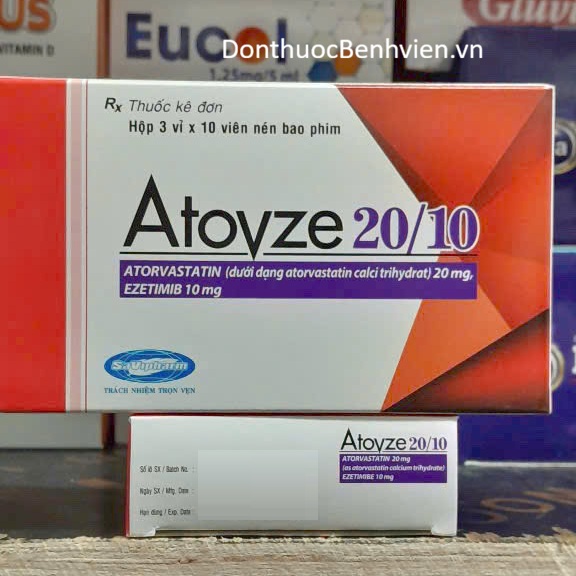 Viên nén bao phim Thuốc Atovze 20mg/10mg