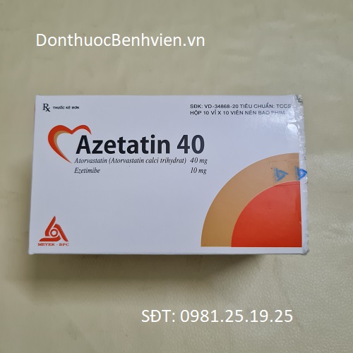Viên nén bao phim Thuốc Azetatin 40