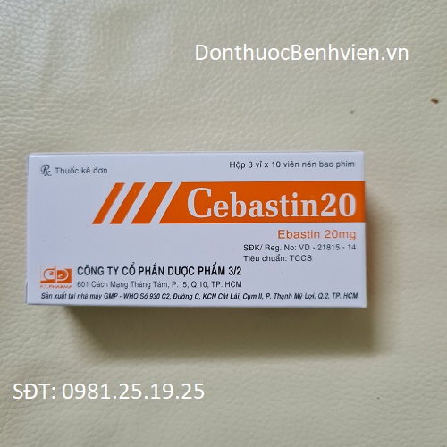 Viên nén bao phim Thuốc Cebastin20