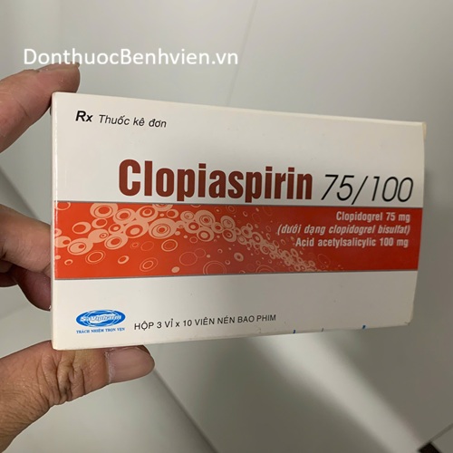Viên nén bao phim Thuốc Clopiaspirin 75/100