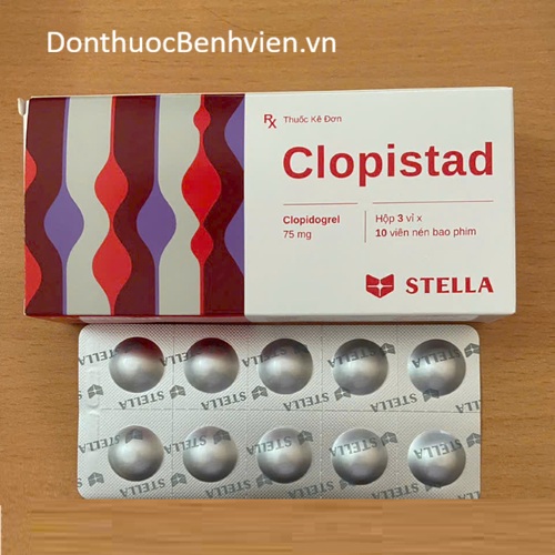 Viên nén bao phim Thuốc Clopistad 75mg