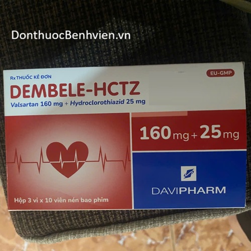 Viên nén bao phim Thuốc Dembele - HCTZ 160mg/25mg