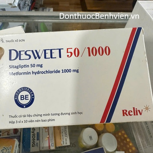 Viên nén bao phim Thuốc Desweet 50mg/1000mg