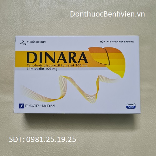 Viên nén bao phim Thuốc Dinara Davipharm