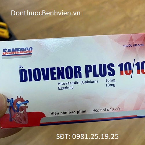 Viên nén bao phim Thuốc Diovenor Plus 10mg/10mg