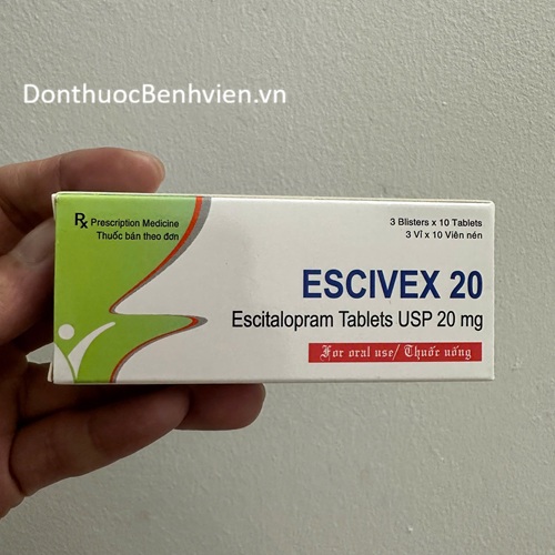 Viên nén bao phim Thuốc Escivex 20mg
