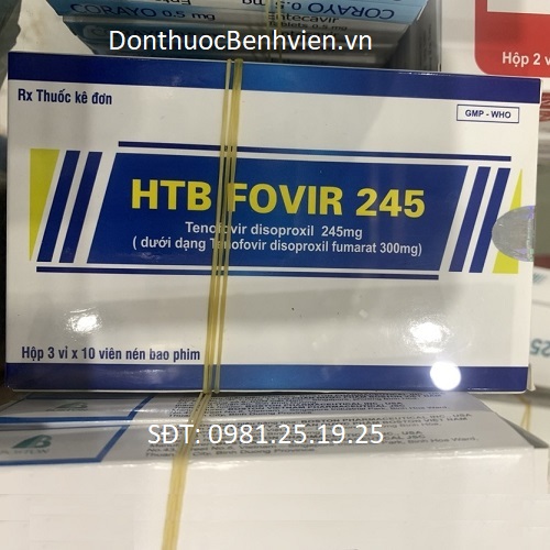 Viên nén bao phim Thuốc HTB Fovir 245mg