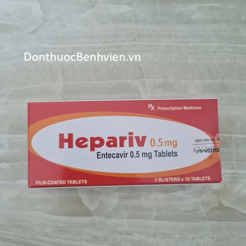 Viên nén bao phim Thuốc Hepariv 0.5mg