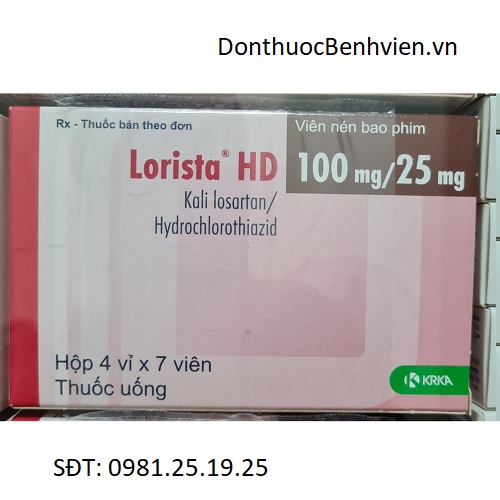 Viên nén bao phim Thuốc Lorista HD 100mg/25mg