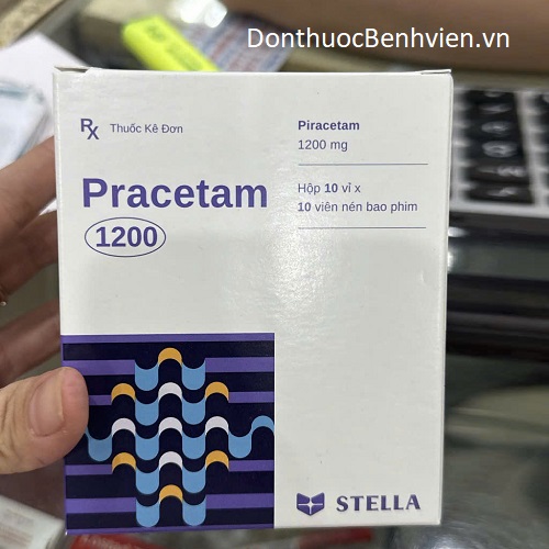 Viên nén bao phim Thuốc Pracetam 1200mg Stella