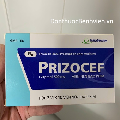 Viên nén bao phim Thuốc Prizocef 500mg