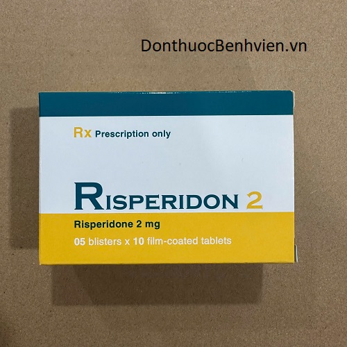 Viên nén bao phim Thuốc Risperidon 2 Hasan