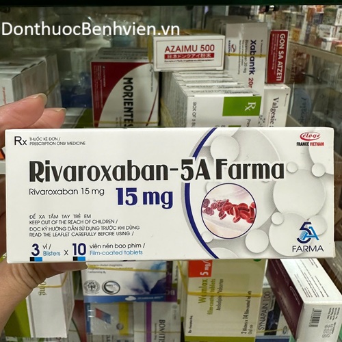 Viên nén bao phim Thuốc Rivaroxaban - 5A Farma 15mg