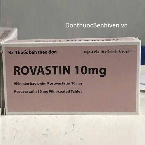 Viên nén bao phim Thuốc Rovastin 10mg