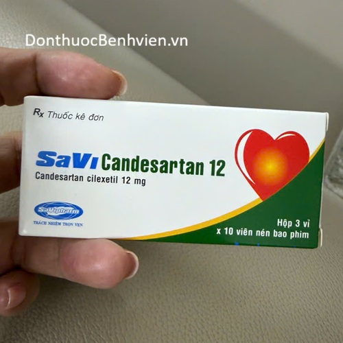 Viên nén bao phim Thuốc SaVi Candesartan 12mg
