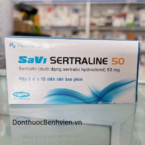 Viên nén bao phim Thuốc Savi Sertraline 50mg