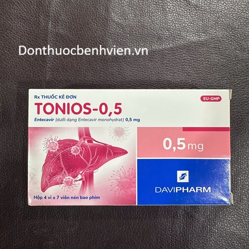 Viên nén bao phim Thuốc Tonios 0.5mg