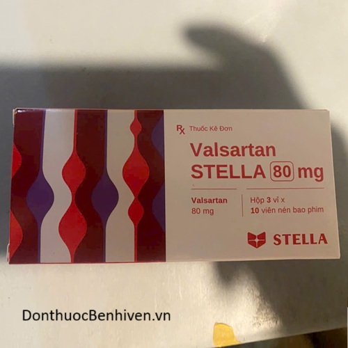 Viên nén bao phim Valsartan Stella 80mg