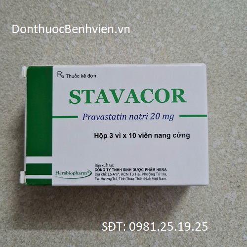 Viên nang cứng Thuốc Stavacor 20mg