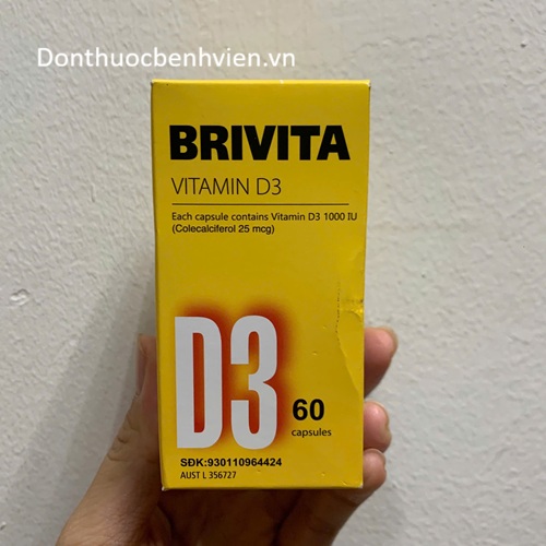 Viên nang mềm Thuốc Brivita Vitamin D3