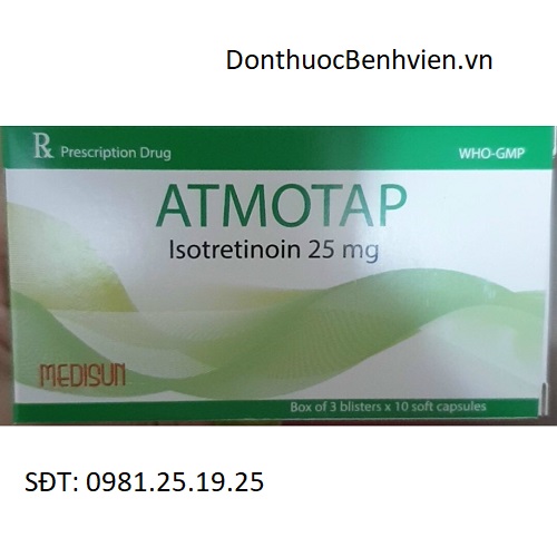 Viên uống Điều trị mụn Trứng Cá Atmotap 25mg Medisun