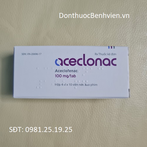 Viên uống Thuốc Aceclonac 100mg