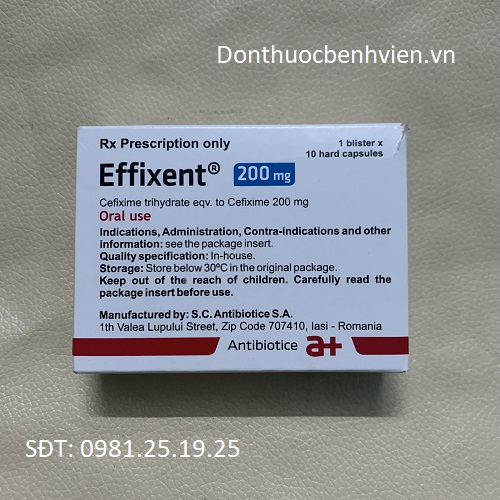 Viên uống Thuốc Effixent 200mg