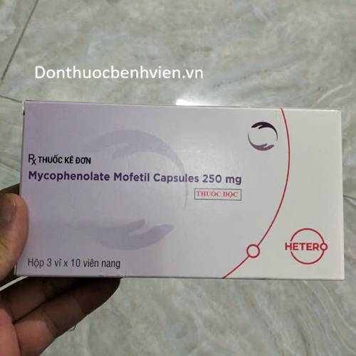 Viên uống Thuốc Mycophenolate Mofetil Capsules 250mg Hetero