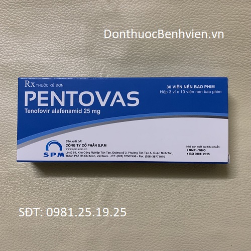 Viên uống Thuốc Pentovas 25mg