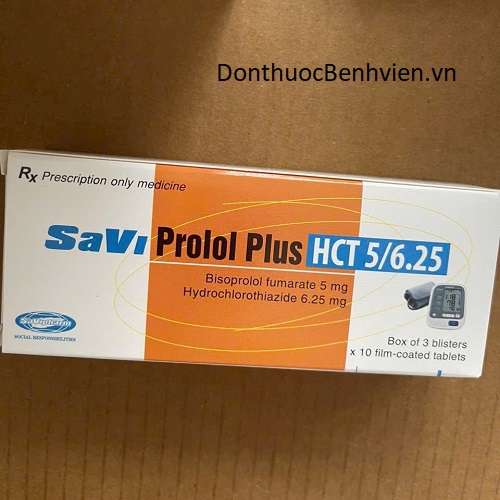 Viên uống Thuốc Savi Prolol Plus HCT 5mg/6.25mg