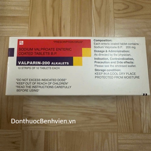 Viên uống Thuốc Valparin-200 Alkalets