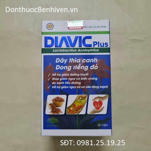 Viên uống hỗ trợ giảm đường huyết Diavic Plus